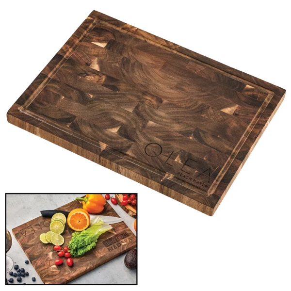 Custom Deluxe Acacia Wood Cutting Board Butcher Block