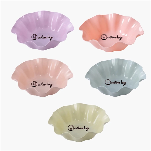 Plastic Ruffled Fruit Bowl/Flower Type Basket - Plastic Ruffled Fruit Bowl/Flower Type Basket - Image 0 of 1