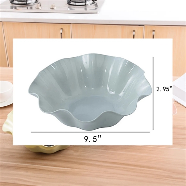 Plastic Ruffled Fruit Bowl/Flower Type Basket - Plastic Ruffled Fruit Bowl/Flower Type Basket - Image 1 of 1