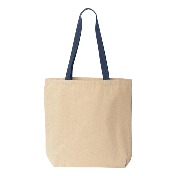 Liberty Bags Natural Tote with Contrast-Color Handles - Liberty Bags Natural Tote with Contrast-Color Handles - Image 5 of 15