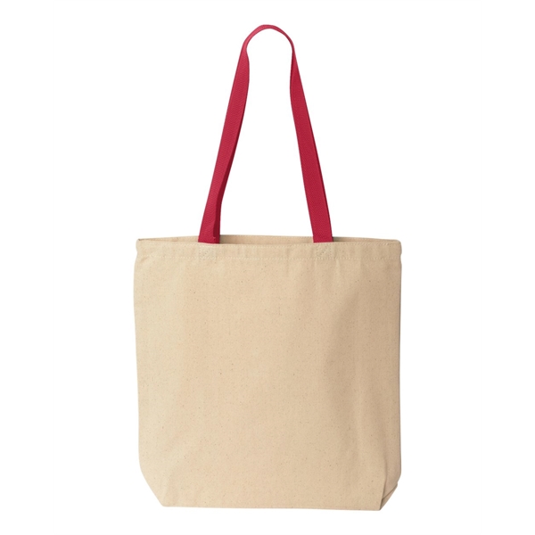 Liberty Bags Natural Tote with Contrast-Color Handles - Liberty Bags Natural Tote with Contrast-Color Handles - Image 7 of 15
