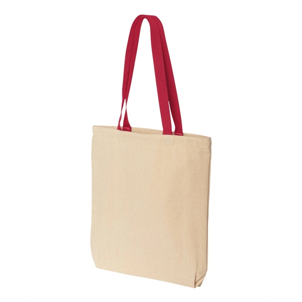 Liberty Bags Natural Tote with Contrast-Color Handles - Liberty Bags Natural Tote with Contrast-Color Handles - Image 8 of 15