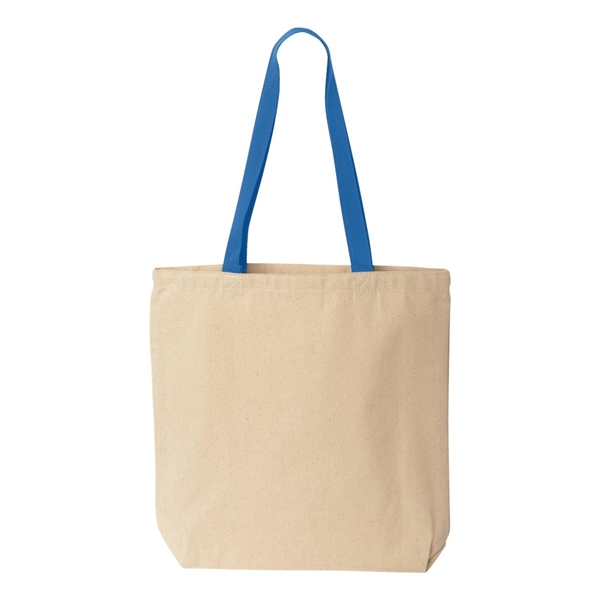 Liberty Bags Natural Tote with Contrast-Color Handles - Liberty Bags Natural Tote with Contrast-Color Handles - Image 9 of 15