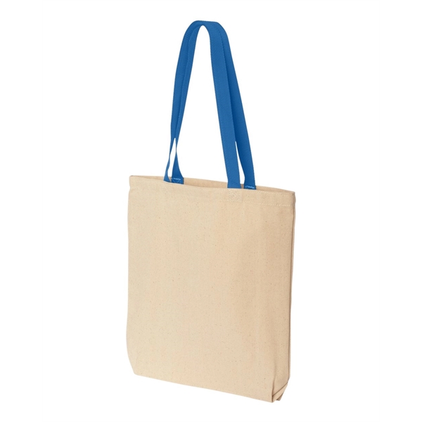 Liberty Bags Natural Tote with Contrast-Color Handles - Liberty Bags Natural Tote with Contrast-Color Handles - Image 10 of 15