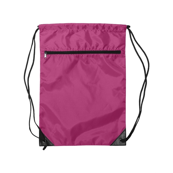 Liberty Bags Zippered Drawstring Backpack - Liberty Bags Zippered Drawstring Backpack - Image 4 of 21