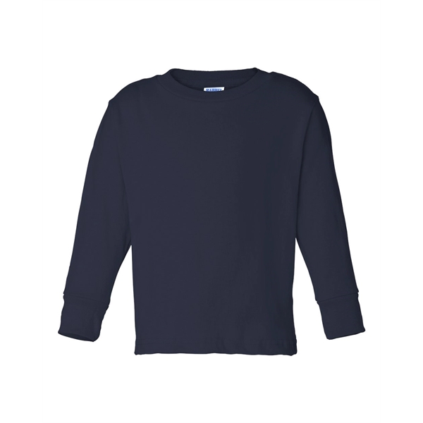 Rabbit Skins Toddler Cotton Jersey Long Sleeve Tee - Rabbit Skins Toddler Cotton Jersey Long Sleeve Tee - Image 10 of 33