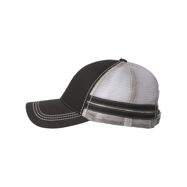Sportsman Striped Trucker Cap Plum Grove