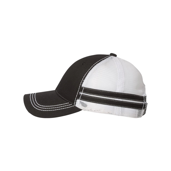 Sportsman Striped Trucker Cap Plum Grove