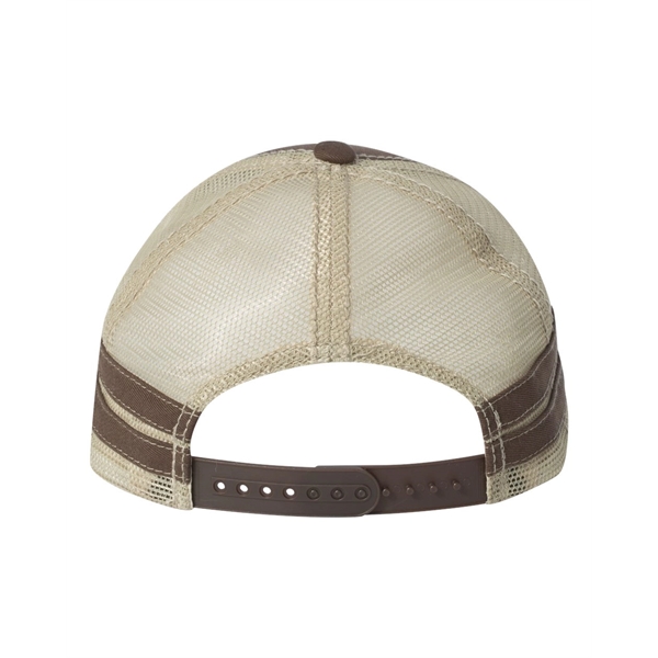 Sportsman Striped Trucker Cap Plum Grove