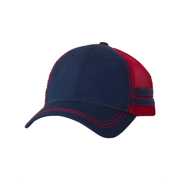 Sportsman Striped Trucker Cap Plum Grove