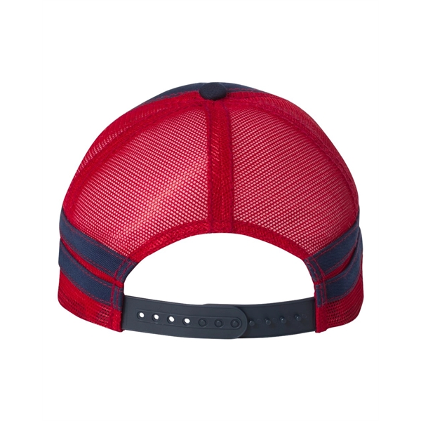 Sportsman Striped Trucker Cap Plum Grove