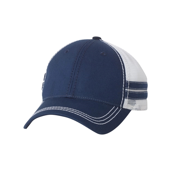 Sportsman Striped Trucker Cap Plum Grove