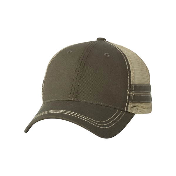 Sportsman Striped Trucker Cap Plum Grove