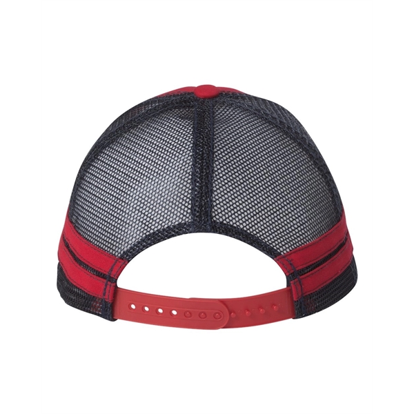 Sportsman Striped Trucker Cap Plum Grove