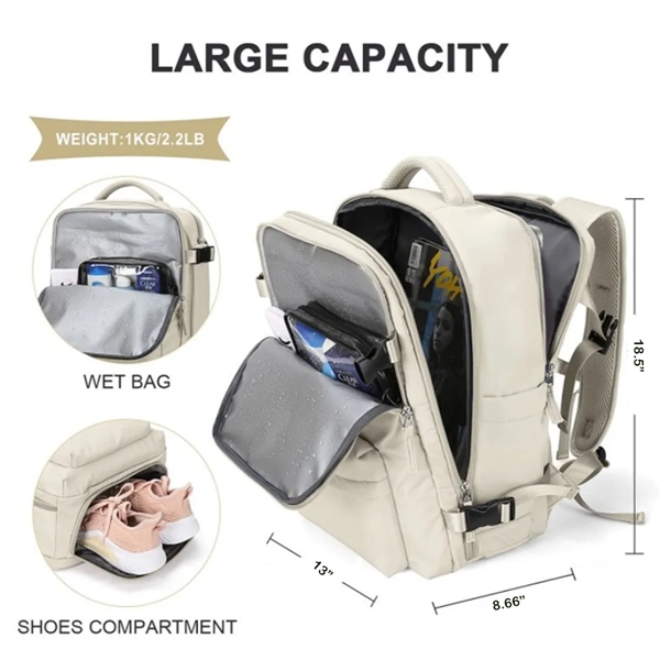 Women Large Travel Backpack Waterproof Hiking Rucksack - Women Large Travel Backpack Waterproof Hiking Rucksack - Image 1 of 7