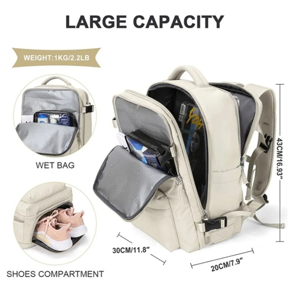 Women Large Travel Backpack Waterproof Hiking Rucksack - Women Large Travel Backpack Waterproof Hiking Rucksack - Image 3 of 7