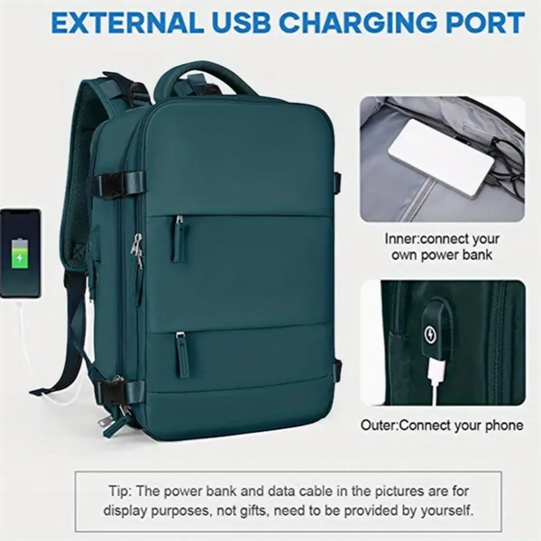 Outdoor Travel Backpack With Shoe Compartment - Outdoor Travel Backpack With Shoe Compartment - Image 2 of 8