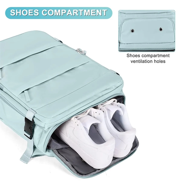 Outdoor Travel Backpack With Shoe Compartment - Outdoor Travel Backpack With Shoe Compartment - Image 5 of 8