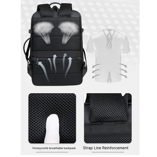 Business Travel Large Capacity Fashion Backpack - Business Travel Large Capacity Fashion Backpack - Image 4 of 8