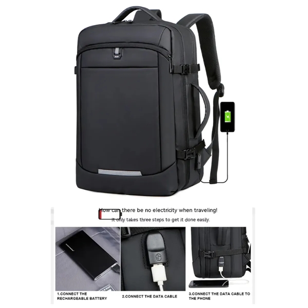 Business Travel Large Capacity Fashion Backpack - Business Travel Large Capacity Fashion Backpack - Image 5 of 8