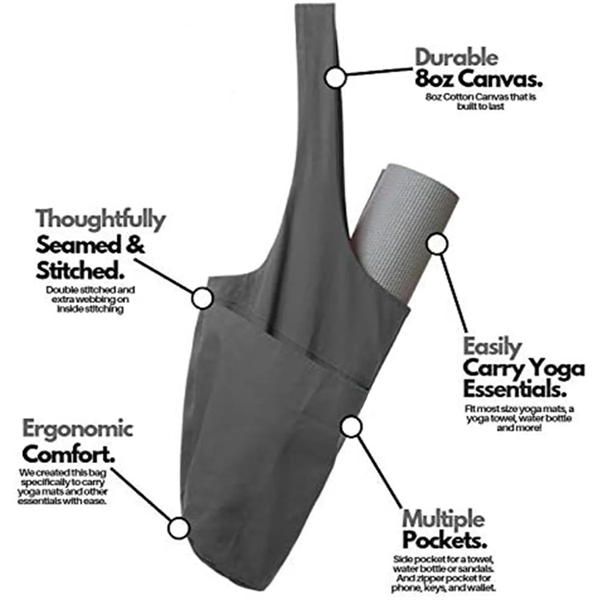 A Must-have Canvas Yoga Bag For Fitness Enthusiasts - A Must-have Canvas Yoga Bag For Fitness Enthusiasts - Image 2 of 3