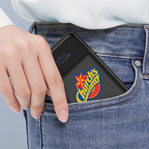 Santa Ana Digital Display Wireless Power Bank PD 15W - Santa Ana Digital Display Wireless Power Bank PD 15W - Image 5 of 10