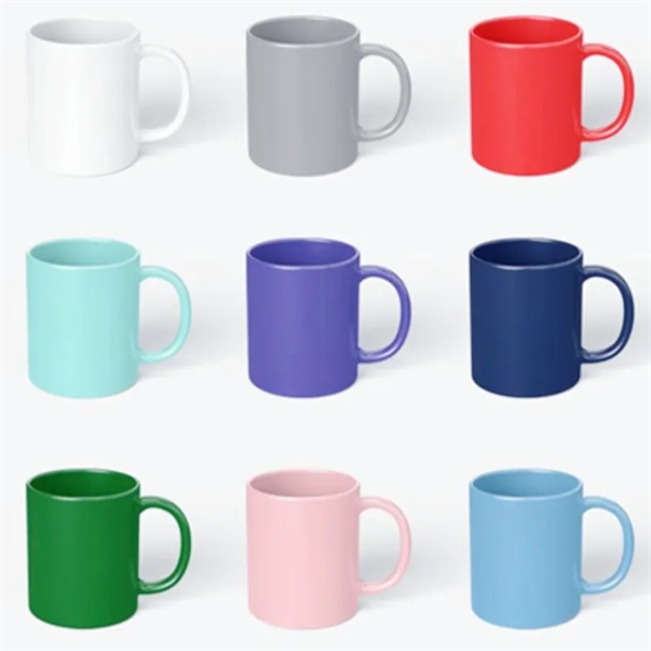 11 Oz Ceramic Mug With C-Shaped Handle - 11 Oz Ceramic Mug With C-Shaped Handle - Image 2 of 2