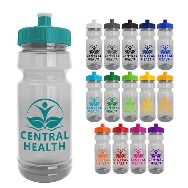 The Trainer - 24 oz. Clear Sports Bottles with Push pull lid - The Trainer - 24 oz. Clear Sports Bottles with Push pull lid - Image 0 of 14