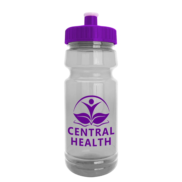 The Trainer - 24 oz. Clear Sports Bottles with Push pull lid - The Trainer - 24 oz. Clear Sports Bottles with Push pull lid - Image 10 of 14