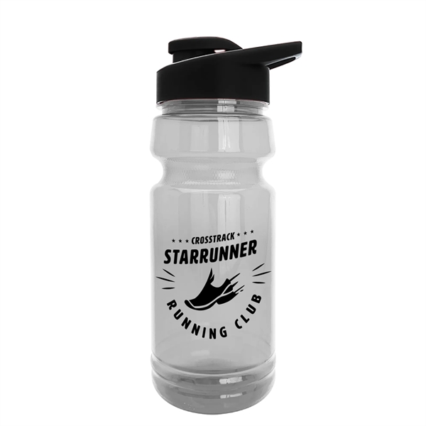 The Trainer - 24 oz. Clear Sports Bottles with Drink thru - The Trainer - 24 oz. Clear Sports Bottles with Drink thru - Image 1 of 11