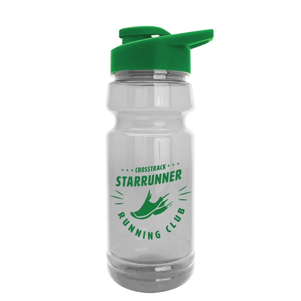 The Trainer - 24 oz. Clear Sports Bottles with Drink thru - The Trainer - 24 oz. Clear Sports Bottles with Drink thru - Image 2 of 11