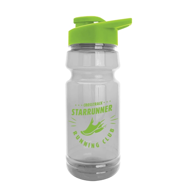 The Trainer - 24 oz. Clear Sports Bottles with Drink thru - The Trainer - 24 oz. Clear Sports Bottles with Drink thru - Image 3 of 11