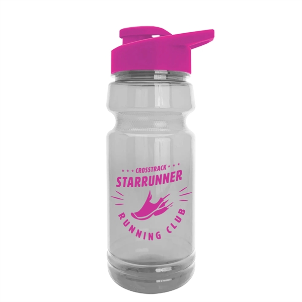 The Trainer - 24 oz. Clear Sports Bottles with Drink thru - The Trainer - 24 oz. Clear Sports Bottles with Drink thru - Image 5 of 11