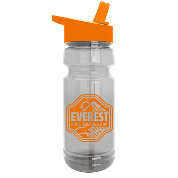 The Trainer - 24 oz. Clear Sports Bottles with Flip Straw - The Trainer - 24 oz. Clear Sports Bottles with Flip Straw - Image 2 of 10