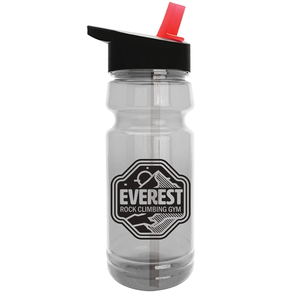 The Trainer - 24 oz. Clear Sports Bottles with Flip Straw - The Trainer - 24 oz. Clear Sports Bottles with Flip Straw - Image 9 of 10