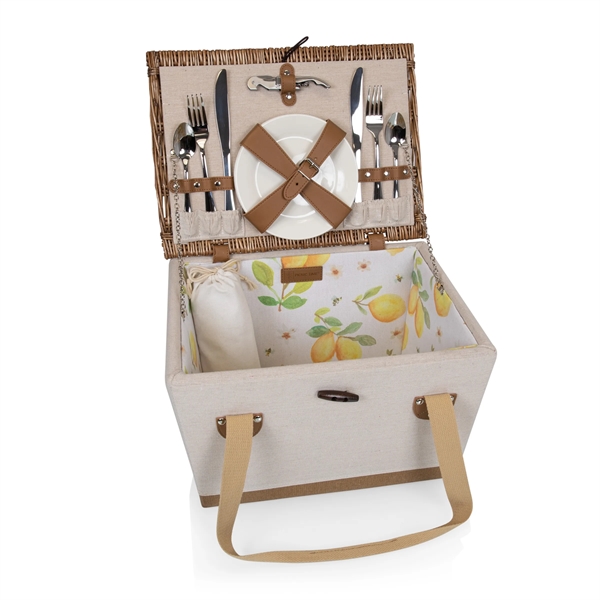 Lemongrove Picnic Basket for 2 - Bees & Lemons - Lemongrove Picnic Basket for 2 - Bees & Lemons - Image 0 of 0