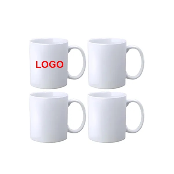 White Ceramic Coffee Mug - 11 oz - White Ceramic Coffee Mug - 11 oz - Image 0 of 2