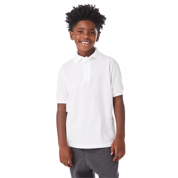 Hanes Youth EcoSmart® Jersey Knit Polo - Hanes Youth EcoSmart® Jersey Knit Polo - Image 17 of 62