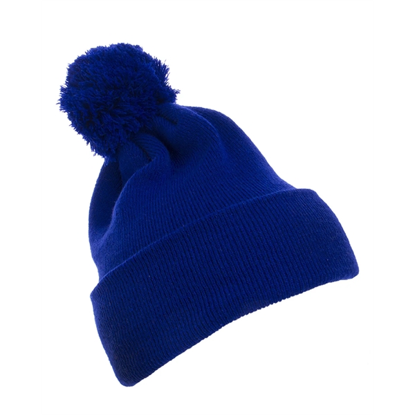 YP Classics Cuffed Knit Beanie with Pom Pom - YP Classics Cuffed Knit Beanie with Pom Pom - Image 11 of 13