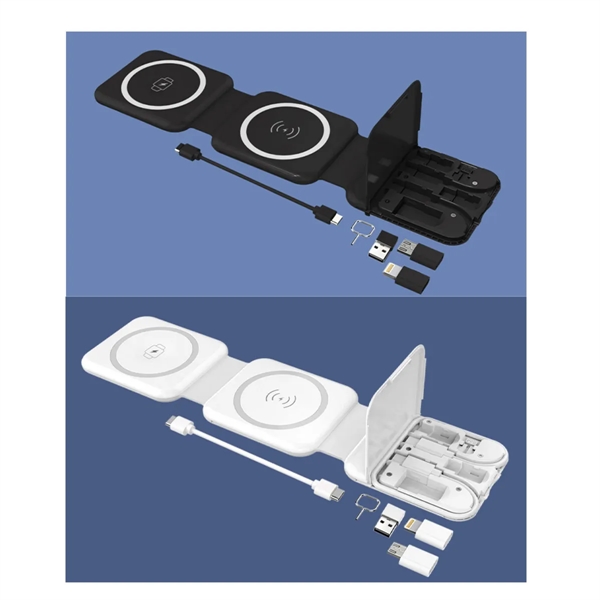10 In 1 Foldable Magnetic Wireless Charge Data Cable Bag - 10 In 1 Foldable Magnetic Wireless Charge Data Cable Bag - Image 9 of 9
