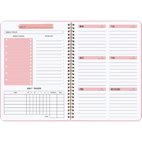 Weekly Planner- Goals Notebook - Weekly Planner- Goals Notebook - Image 2 of 5