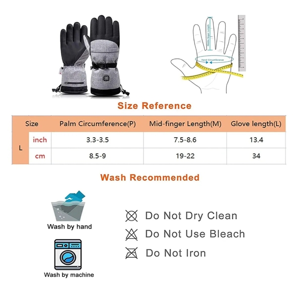 Heated Waterproof Electric Winter Gloves - Heated Waterproof Electric Winter Gloves - Image 1 of 6