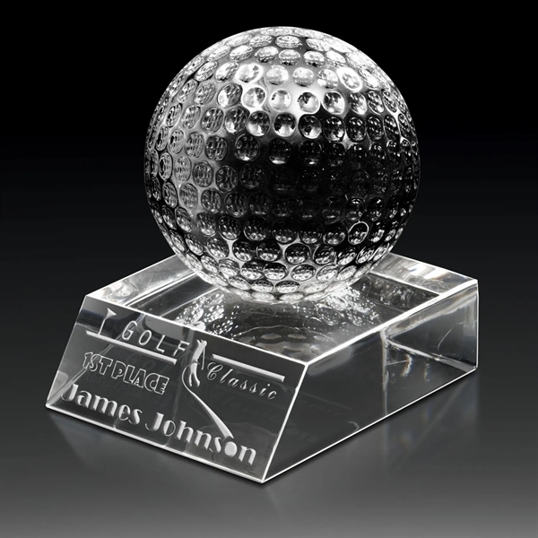 Golf Ball Crystal Award - Match Play - Golf Ball Crystal Award - Match Play - Image 1 of 2