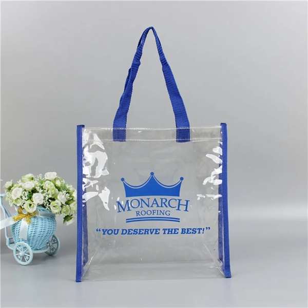 Transparent Promo Tote PVC Shopping Bag - Transparent Promo Tote PVC Shopping Bag - Image 2 of 4