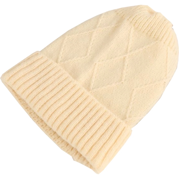 Premium Knitted Cuffed Woolen Beanie - Premium Knitted Cuffed Woolen Beanie - Image 9 of 9
