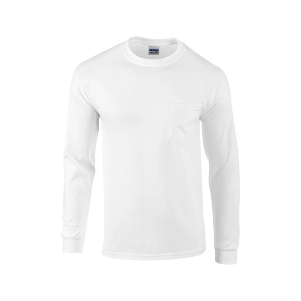 Gildan Adult Ultra Cotton® Long-Sleeve Pocket T-Shirt - Gildan Adult Ultra Cotton® Long-Sleeve Pocket T-Shirt - Image 22 of 48