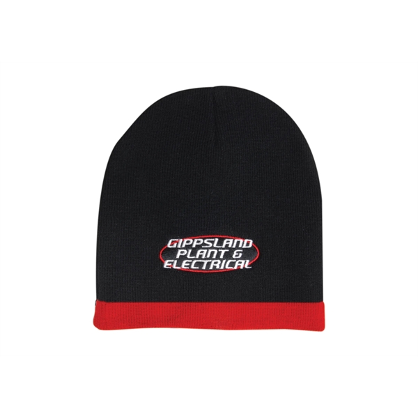 Roll Down Two Tone Acrylic Beanie - Roll Down Two Tone Acrylic Beanie - Image 0 of 5