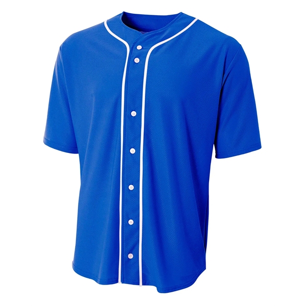 A4 Short Sleeve Full Button Baseball Top - A4 Short Sleeve Full Button Baseball Top - Image 15 of 68