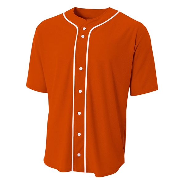 A4 Short Sleeve Full Button Baseball Top - A4 Short Sleeve Full Button Baseball Top - Image 8 of 68