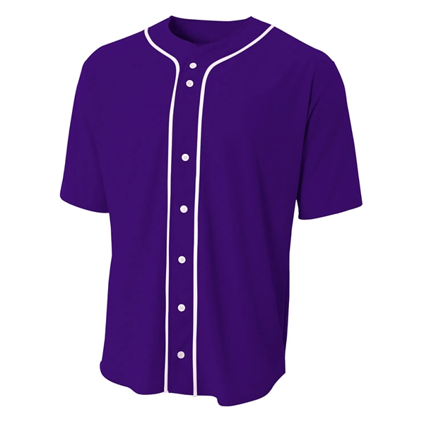 A4 Short Sleeve Full Button Baseball Top - A4 Short Sleeve Full Button Baseball Top - Image 9 of 68